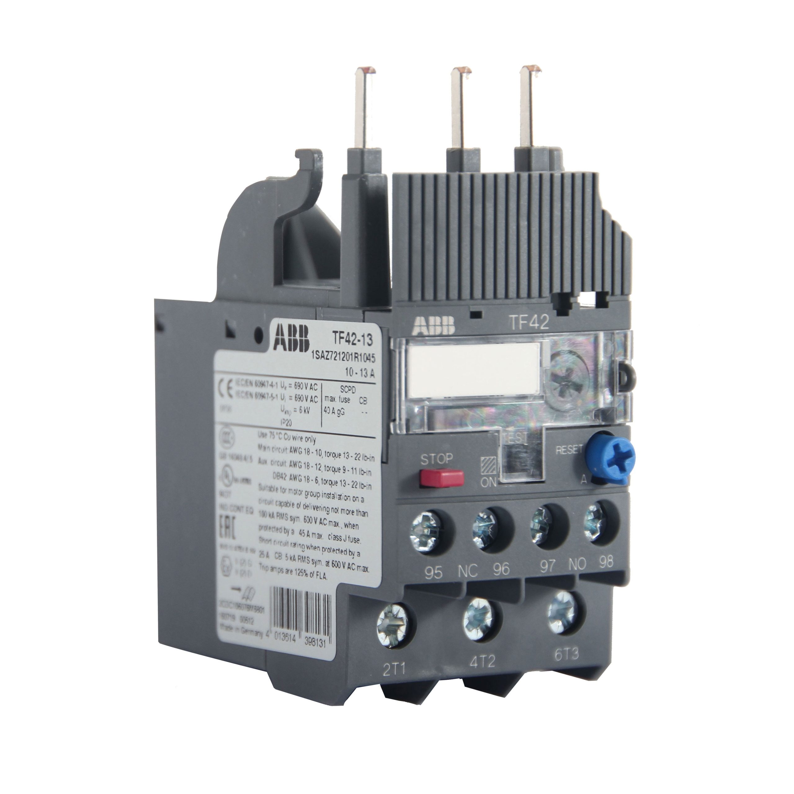 Relais thermique ABB TF42 (10A-13A)